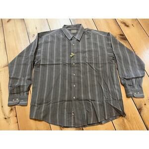 Haggar Clothing Co. Mens button down shirt. Long sleeve. multicolor XL